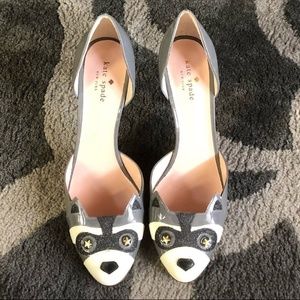 Kate Spade raccoon heels